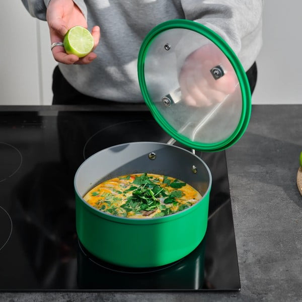 Alumiiniumist pott induktsioonpliidile koos kaane ja mittenakkuva pinnaga 2,4 l Meda 3.0 - FABINI-image-2