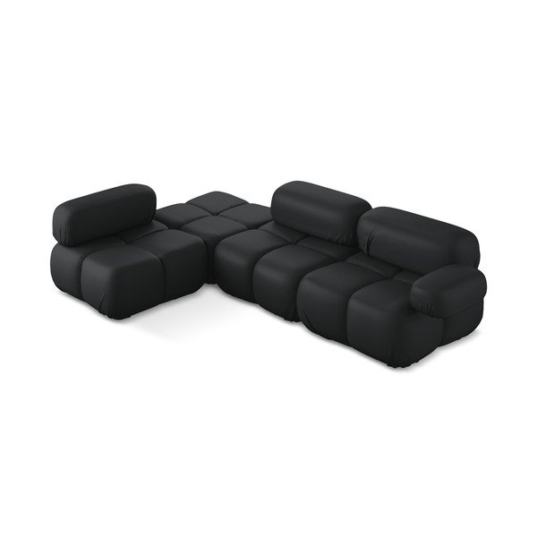 Must modulaarne nurgadiivan kunstnahast (vasakpoolne nurk) Lokua - Makamii-image-1