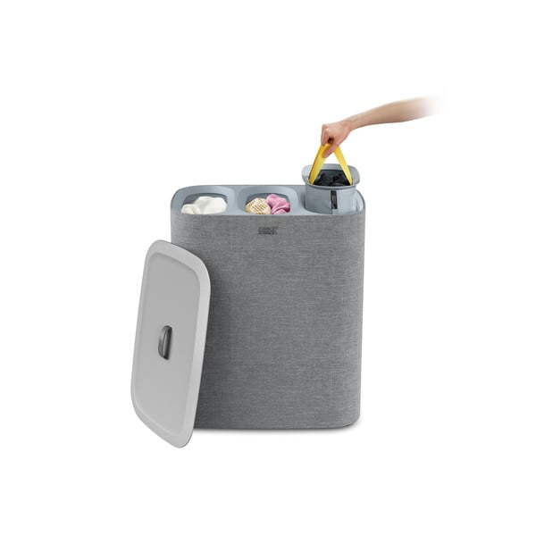 Hall riidest pesukorv 90 l Tota Trio - Joseph Joseph-image-3