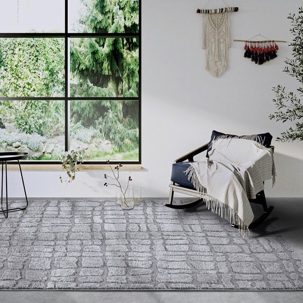 Hall vaip 160x235 cm Artistique Light Grey - Elle Decoration-image-1
