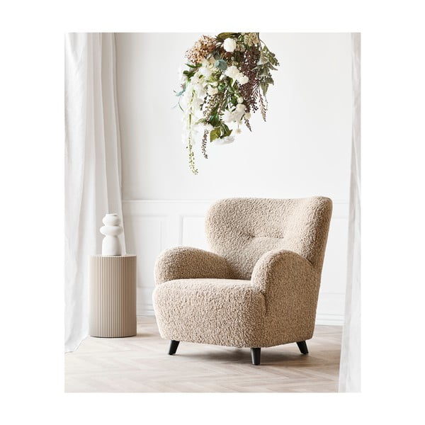 Helepruun buklee-kangast tugitool Lunaro – House Nordic-image-1