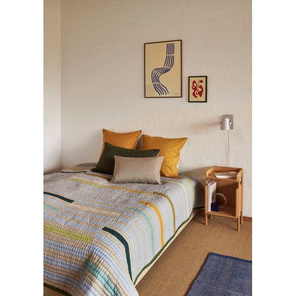 Roheline puuvillane päevavaip kaheinimesevoodile 260x260 cm Twist - Hübsch-image-1