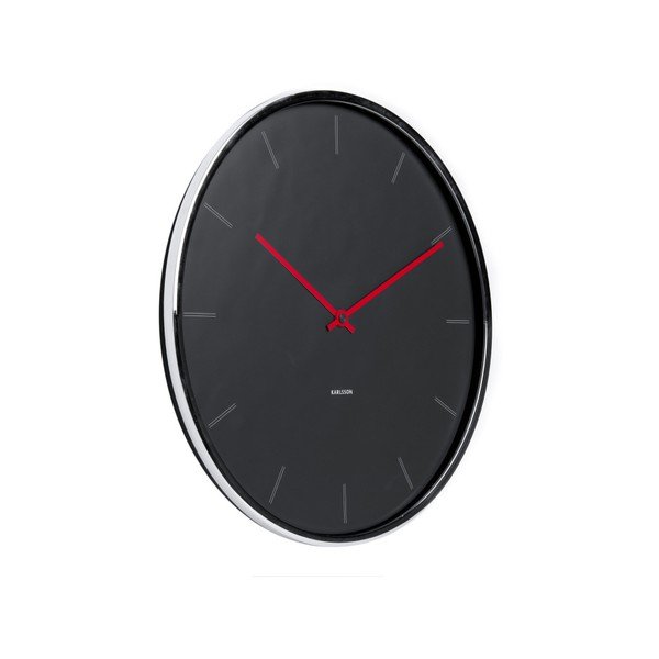 Černé hodiny Present Time Thin-image-1