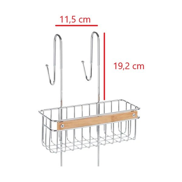 Kahekorruseline roostevabast terasest duširiiul rippuv riiul Zerbo - Wenko-image-3