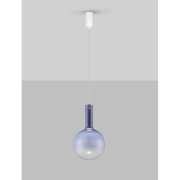Sinisest klaasist hämardatav LED-rippvalgusti ø 25 cm Nostos - Nova Luce-image-4