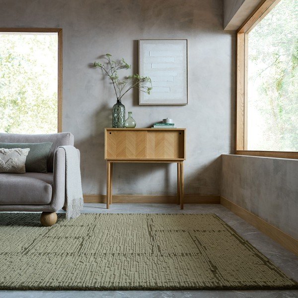 Roheline käsitsi kootud villane vaip 160x230 cm Harris Modula Wool - Flair Rugs-image-1