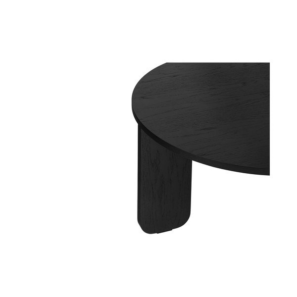 Must ümmargune kohvilaud tammepuust pealispinnaga, ø 75 cm Kuvu - noo.ma-image-4