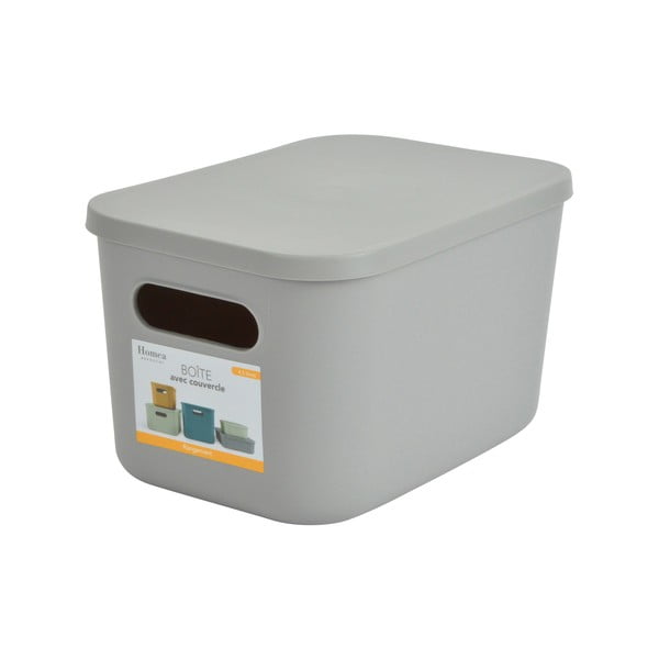 Hall plastikust hoiukast kaanega 24,5x18x15 cm - Homéa-image-3