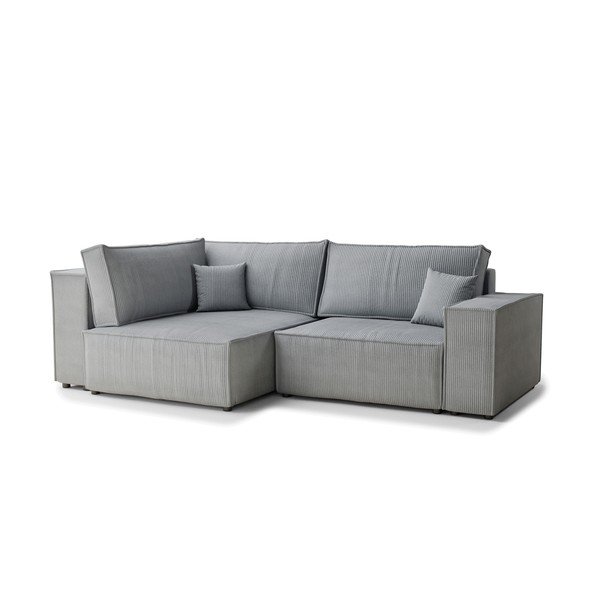 Hall velvetist diivanvoodi/panipaigaga nurgadiivan (vasak nurk/L-kujuline) Tonga - Maison de Rêve