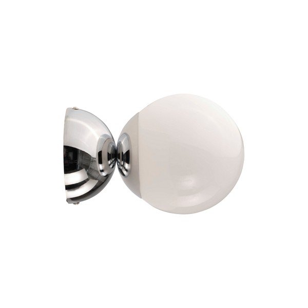 Valge/läikiv hõbedane opaalklaasist laelamp, ø 15 cm Leah - Jotex-image-4