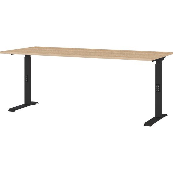 Reguleeritava kõrgusega töölaud tammepinnaga 80x180 cm Lissabon - Germania