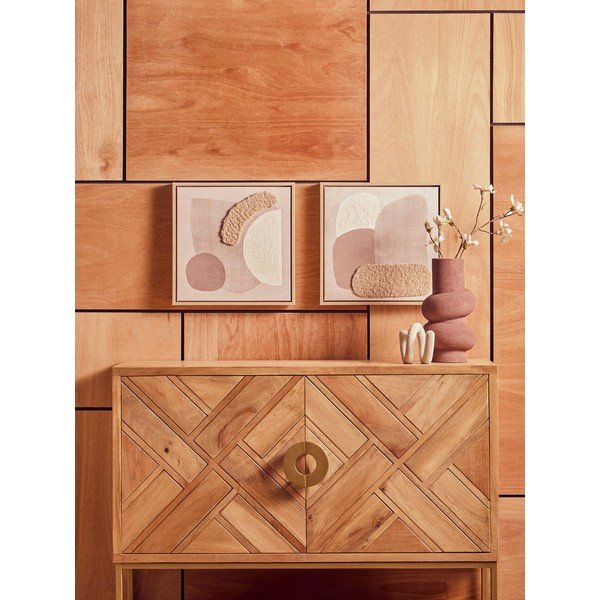 3D-maalid 2 tk komplektis raamiga/lõuendil 40x40 cm Astratto - Premier Housewares-image-1