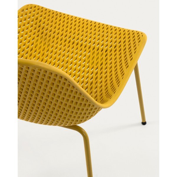 Kollane metallist aiatool Quinby - Kave Home-image-4