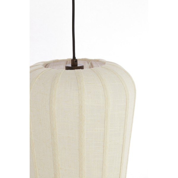 Valge ripplamp tekstiilist varjuga, ø 10 cm Bibury - Light & Living-image-3