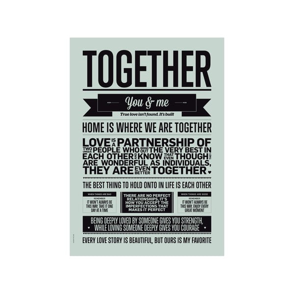 Autorský plakát Together Aqua, 70x100 cm