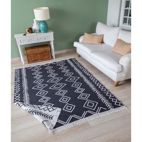 Valge ja must puuvillane vaip , 60 x 100 cm Duo - Oyo home-image-2