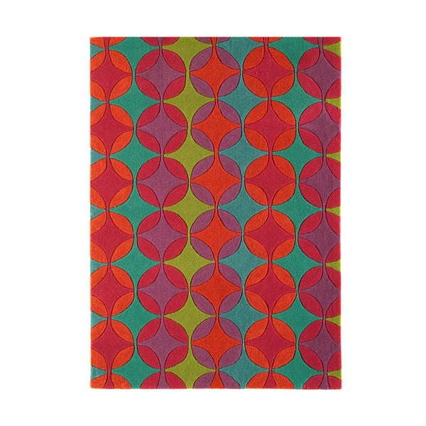 Koberec Asiatic Carpets Harlequin Retro Red, 120x170 cm