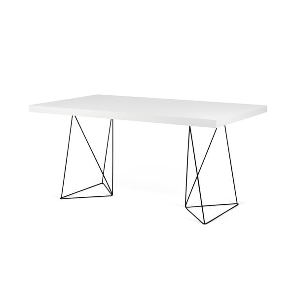 Mustade jalgadega valge laud, 180 x 77 cm Multi - TemaHome-image-2