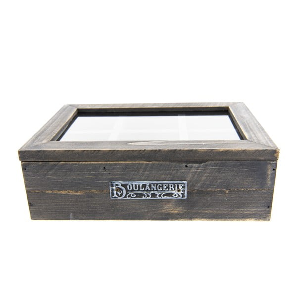 Dřevěný úložný box na čaj Clayre & Eef Parisso