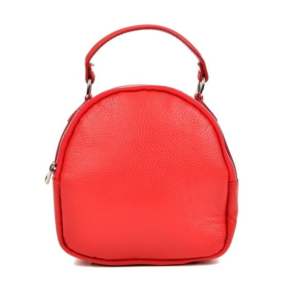 Červený dámský kožený batoh Isabella Rhea Munila