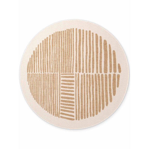 Kreemikas/naturaalse värvi ümmargune sise- ja õuevaip ø 160 cm Haringey Bounds - Ted Baker