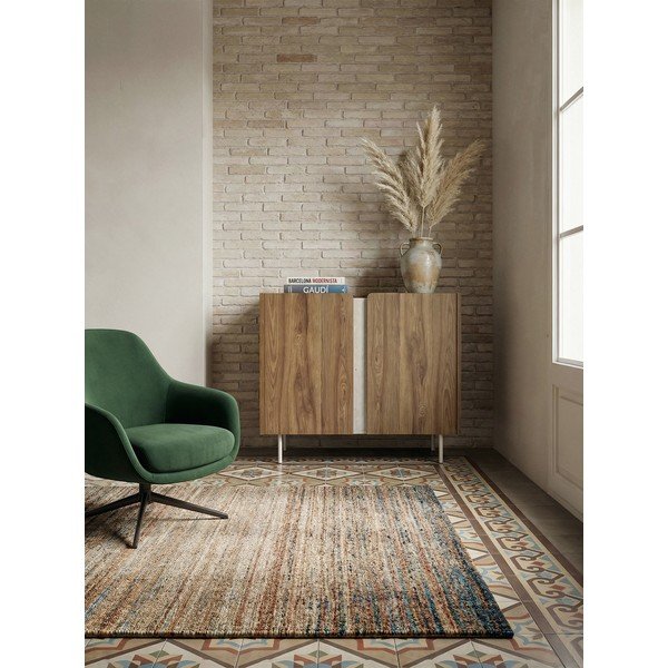 Tammepuidu mustriga kapp, looduslik värv, mõõtmetega 100x82,5x40 cm, Lucile – Marckeric-image-1