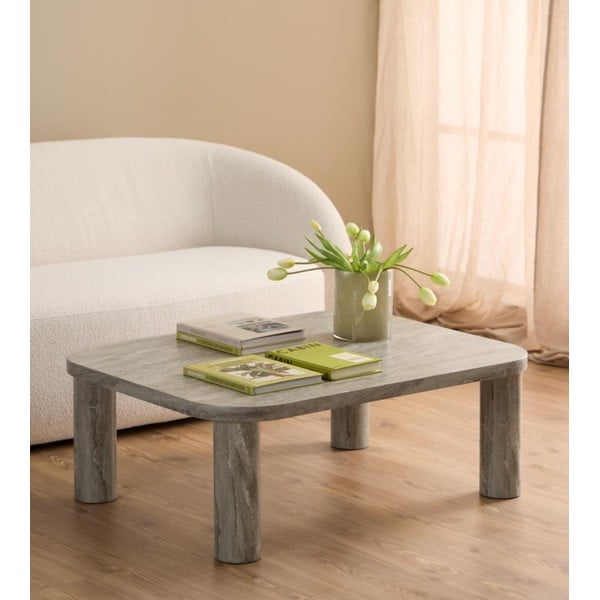 Helehall marmori imitatsiooniga diivanilaud 75x100 cm Solano - Actona-image-1