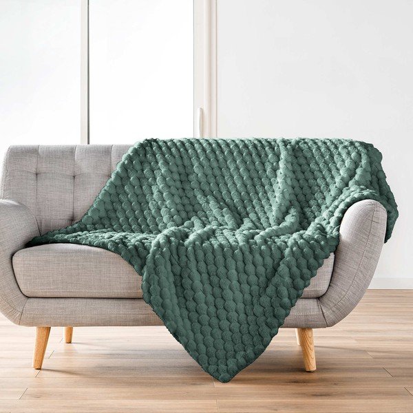 Roheline mikroplüüstekk 220x240 cm Frosty - douceur d'intérieur-image-3