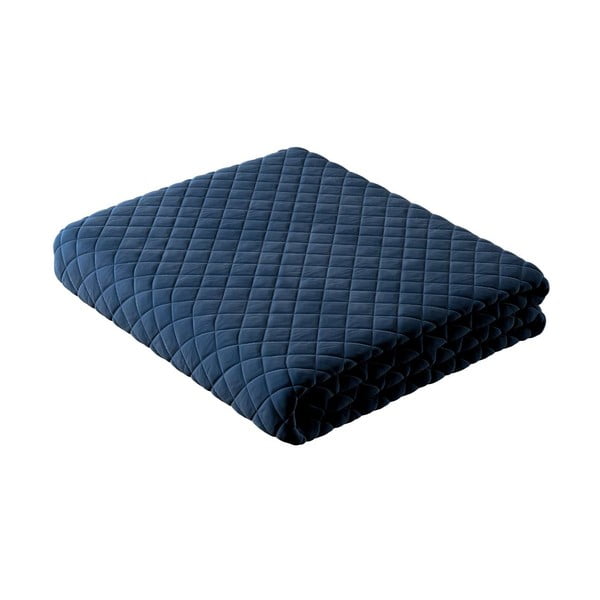 Sinine tepitud voodiplaat kaheinimesevoodile 170x210 cm Posh Velvet - Yellow Tipi