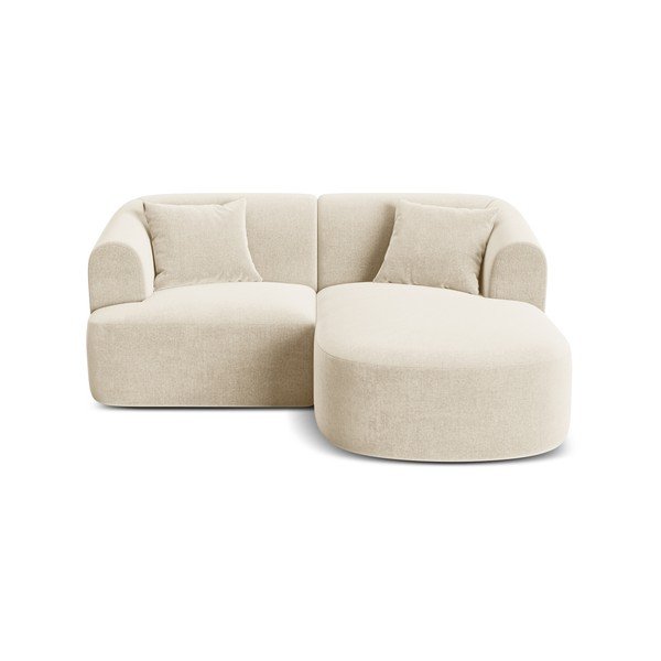 Beež sametist nurgadiivan (parem nurk/diivanvoodiga) Campi - Cosmopolitan Design