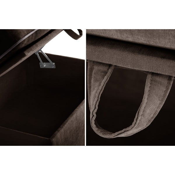 Pruun pouf koos hoiuruumiga Serena - Jalouse Maison-image-3