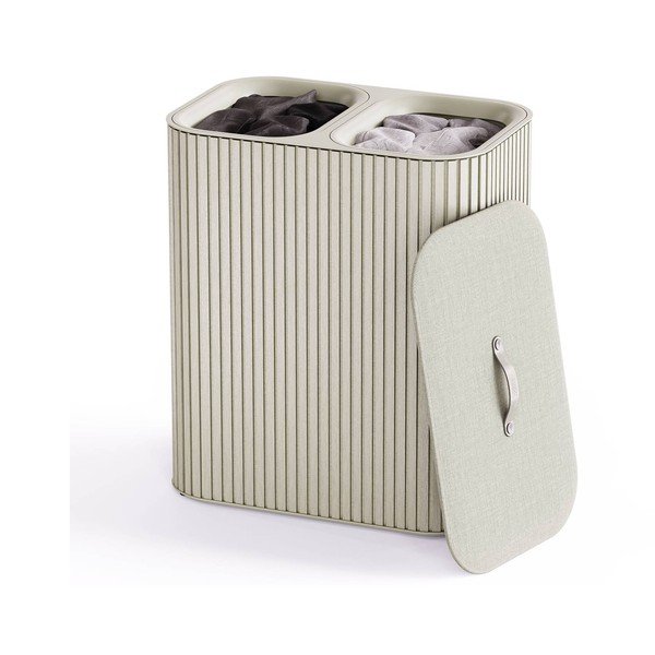 Beež bambusest pesukorv 2x45 l Tota Luxe - Joseph Joseph