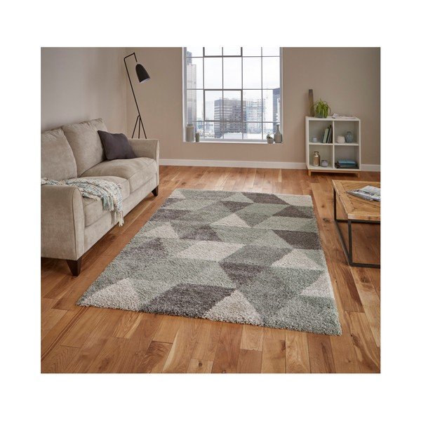 Hall ja roheline vaip Royal Nomadic Grey & Aqua Green, 120 x 170 cm - Think Rugs-image-1