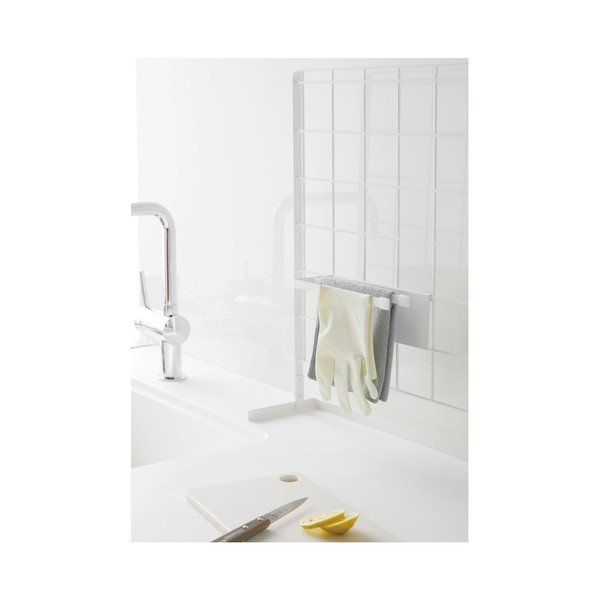 Bílý věšák na utěrku na mřížkový panel YAMAZAKI Tower Grid-image-1