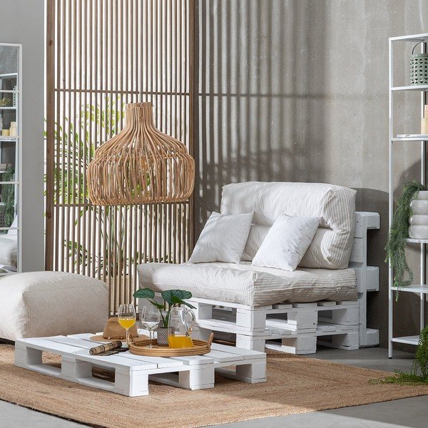 Valged-beežid istmepadjad euroaluste jaoks, komplektis 4 tk 80x112 cm - Ixia-image-3