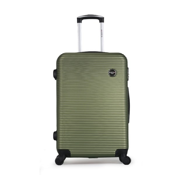 Zelený cestovní kufr na kolečkách BlueStar Porto, 39 l