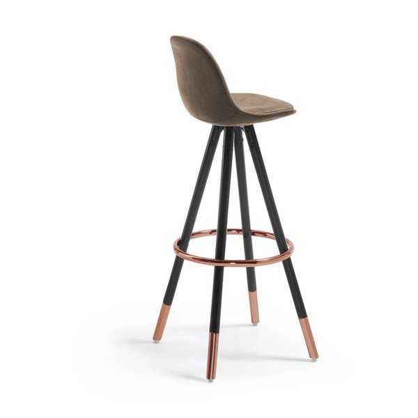 Pruun baaritool (istme kõrgus 75 cm) Slad - Kave Home-image-4
