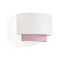 Valge/heleroosa laste lamp tekstiilist varjuga Bianella - Kave Home