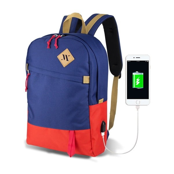 Sinine ja punane USB-portiga seljakott My Valice FREEDOM Smart Bag - Myvalice