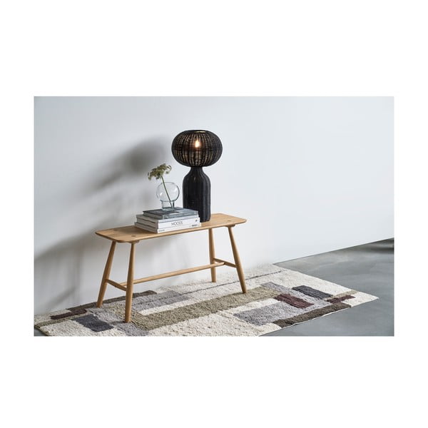 Must rotangist lambivarjuga laualamp (kõrgus 43 cm) Werna - Villa Collection-image-1