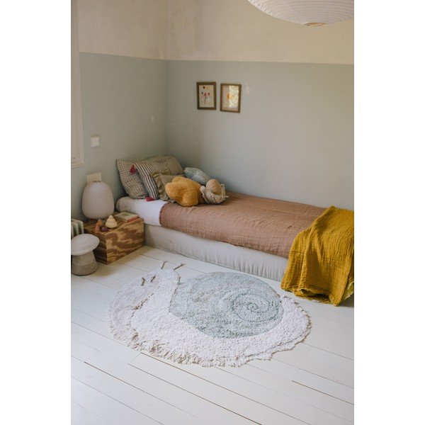 Hall pestav käsitsi kootud puuvillane laste vaip 100x120 cm Snail - Lorena Canals-image-4