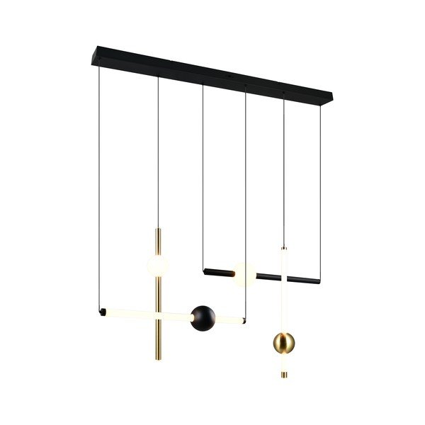 Must/kuldne hämardatav LED-rippvalgusti Melita - Trio-image-4