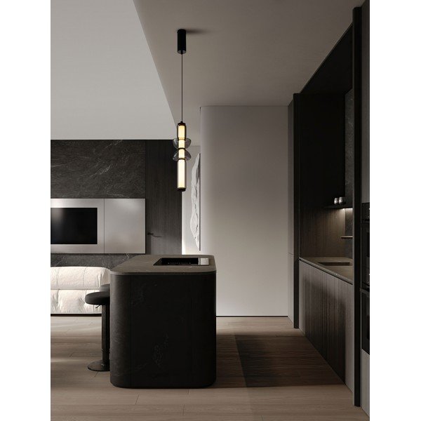 Hallist klaasist hämardatav LED-rippvalgusti ø 12 cm Ulon - Nova Luce-image-1