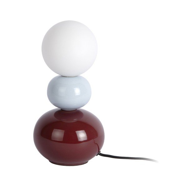 Burgundiapunane/helesinine keraamiline laualamp (kõrgus 26 cm) Firenze Pellet - Leitmotiv