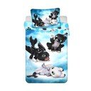 Sinine puuvillane laste voodipesu 100x135 cm How to Train Your Dragon "Babies" - Jerry Fabrics