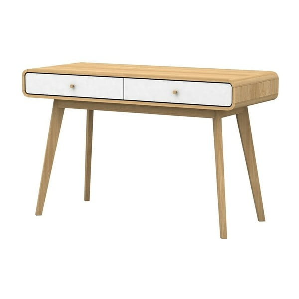 Valge ja pruun kirjutuslaud Caitlin - Støraa
