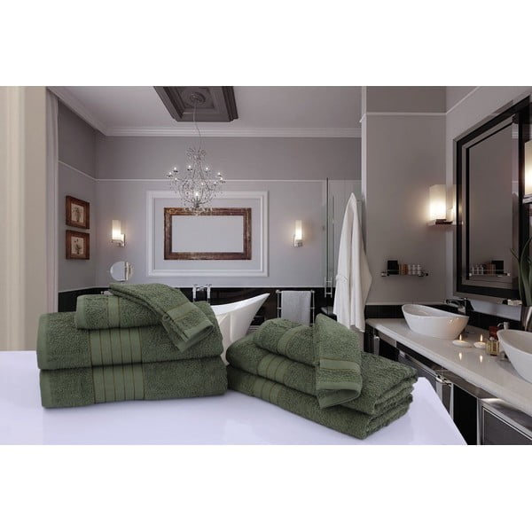 Helerohelised puuvillased froteerätikud 2 tk komplektis 70x140 cm - Good Morning-image-2