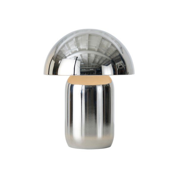 Metallist hämardatav LED-laualamp läikiva hõbedase värviga (kõrgus 17 cm) Ted - Ellos Home