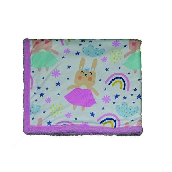 Roosa ja beež beebi beebitekk 80x100 cm - OYO kids