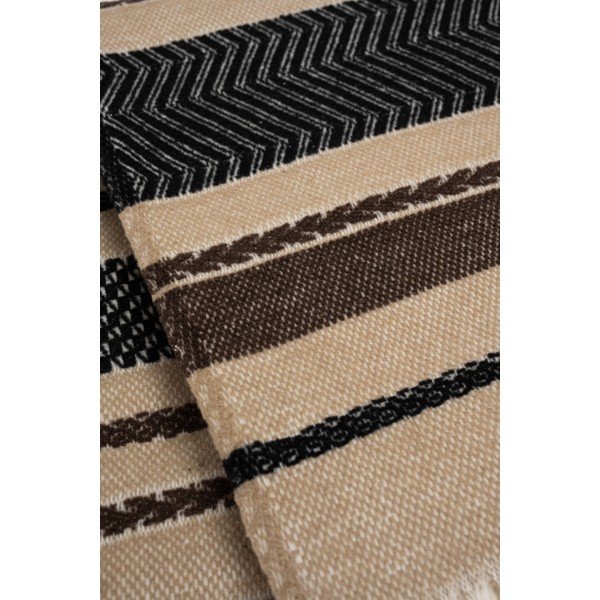 Pruun pleed puuvilla seguga 140x180 cm Luxor – Euromant-image-3